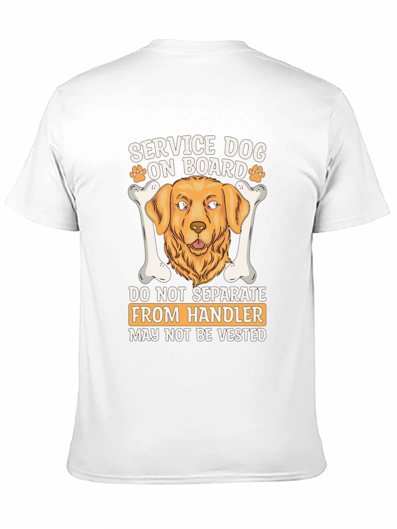 Service Dog On Board Graphic T-Shirt