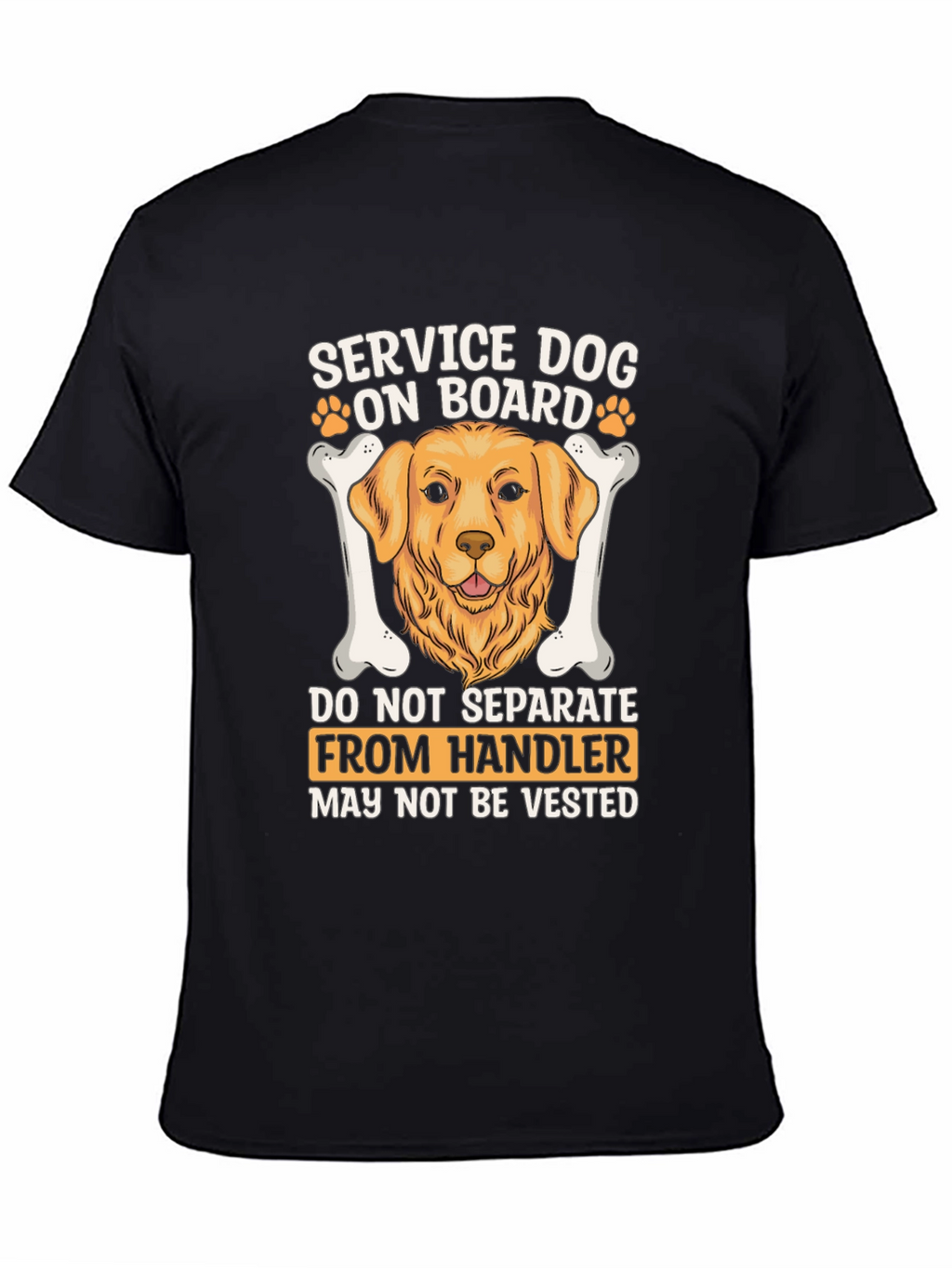 Service Dog On Board Graphic T-Shirt