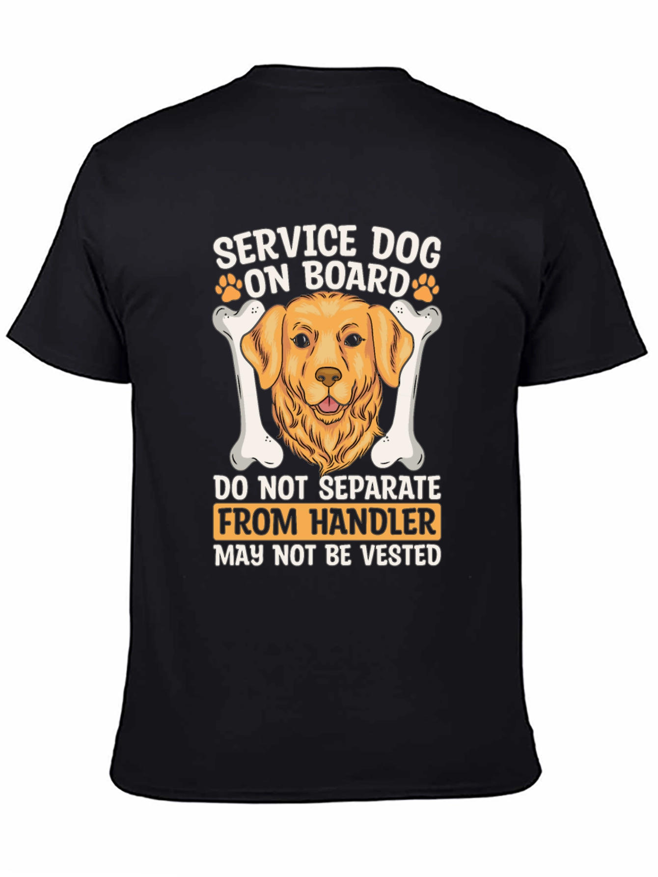 Service Dog On Board Graphic T-Shirt