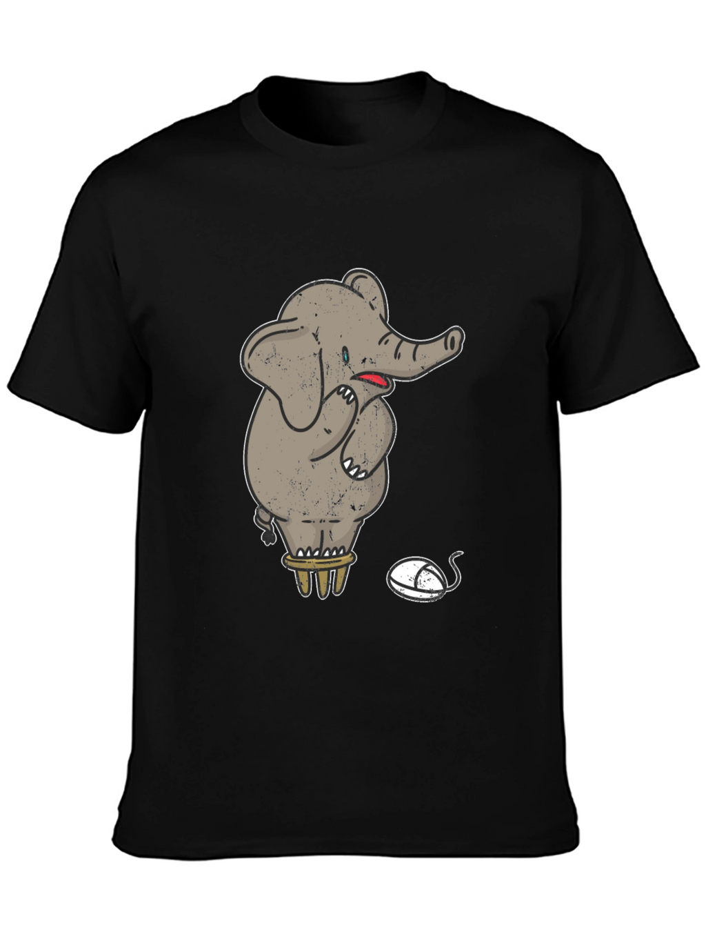 Elephant & Mouse Graphic Tee - Quirky Design!