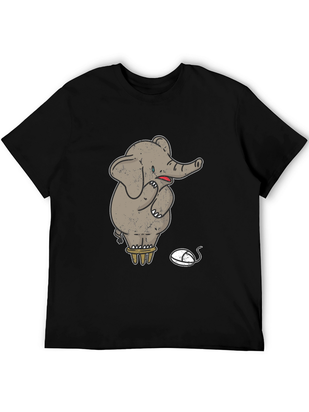 Elephant & Mouse Graphic Tee - Quirky Design!