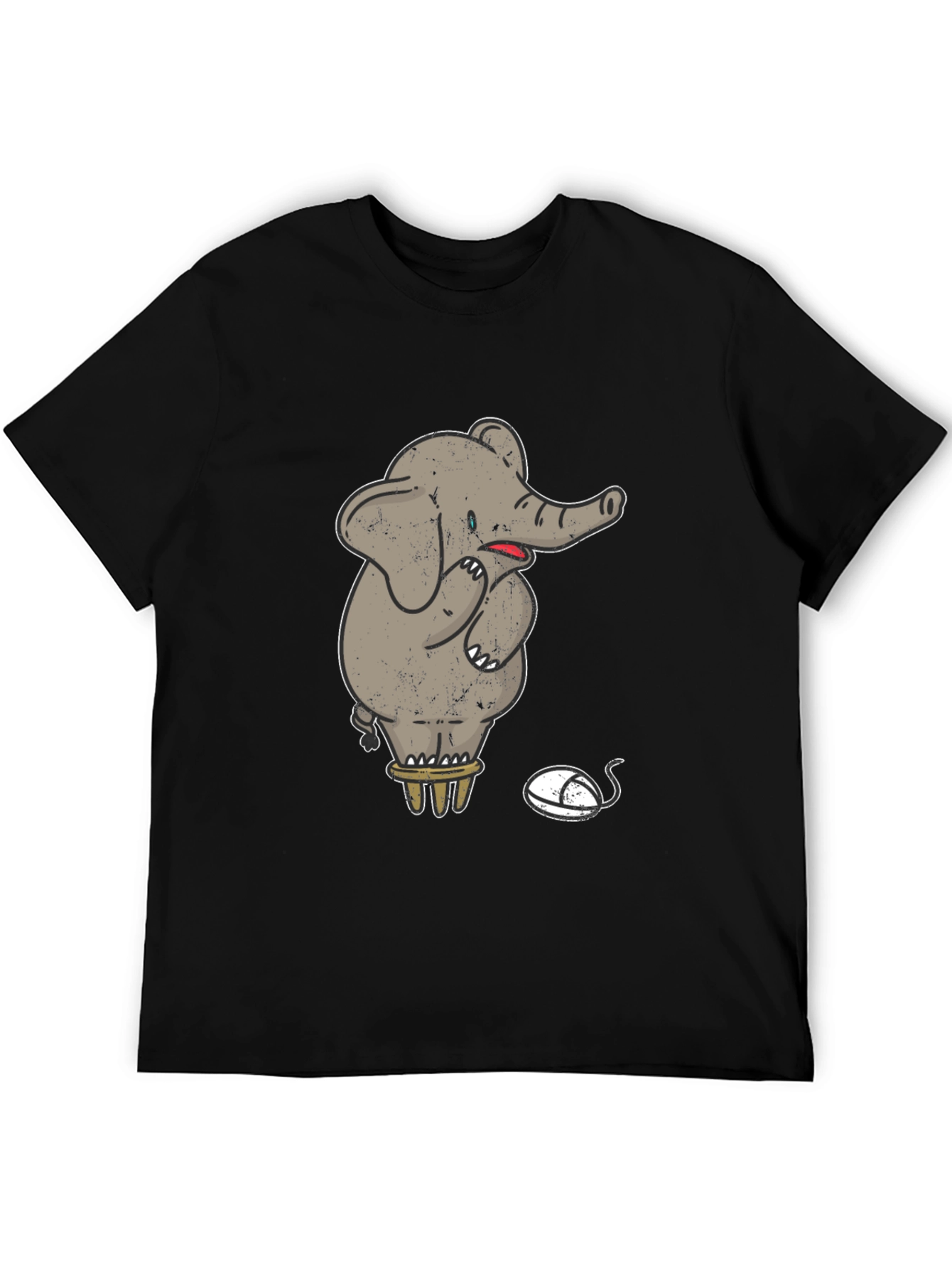 Elephant & Mouse Graphic Tee - Quirky Design!