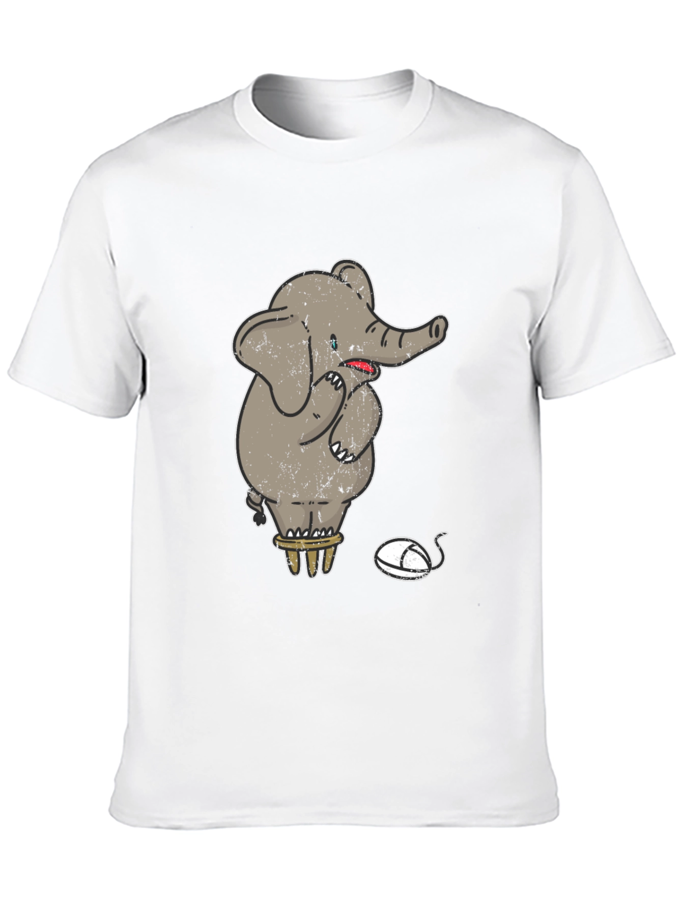 Elephant & Mouse Graphic Tee - Quirky Design!