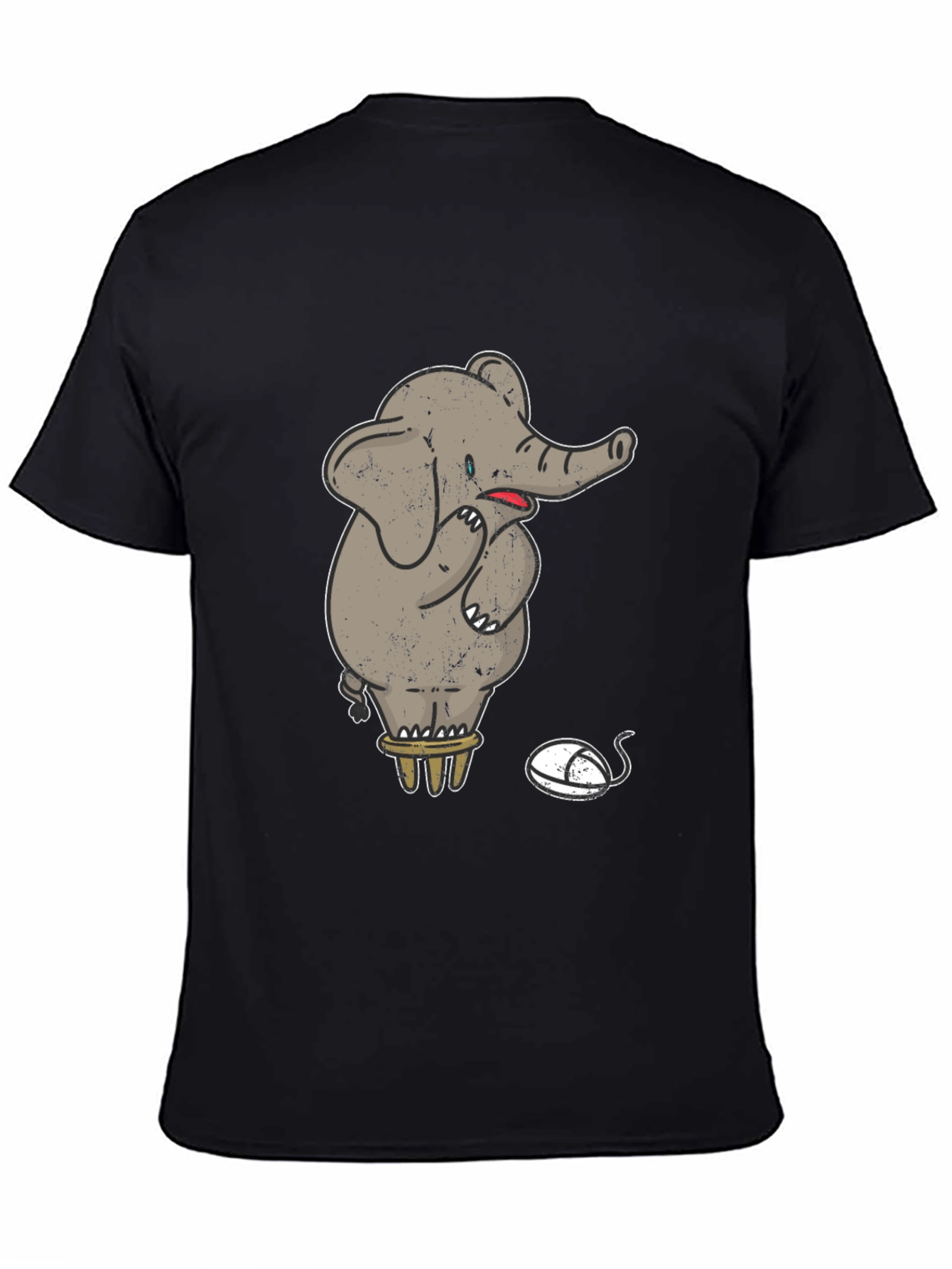 Elephant & Mouse Graphic Tee - Quirky Design!