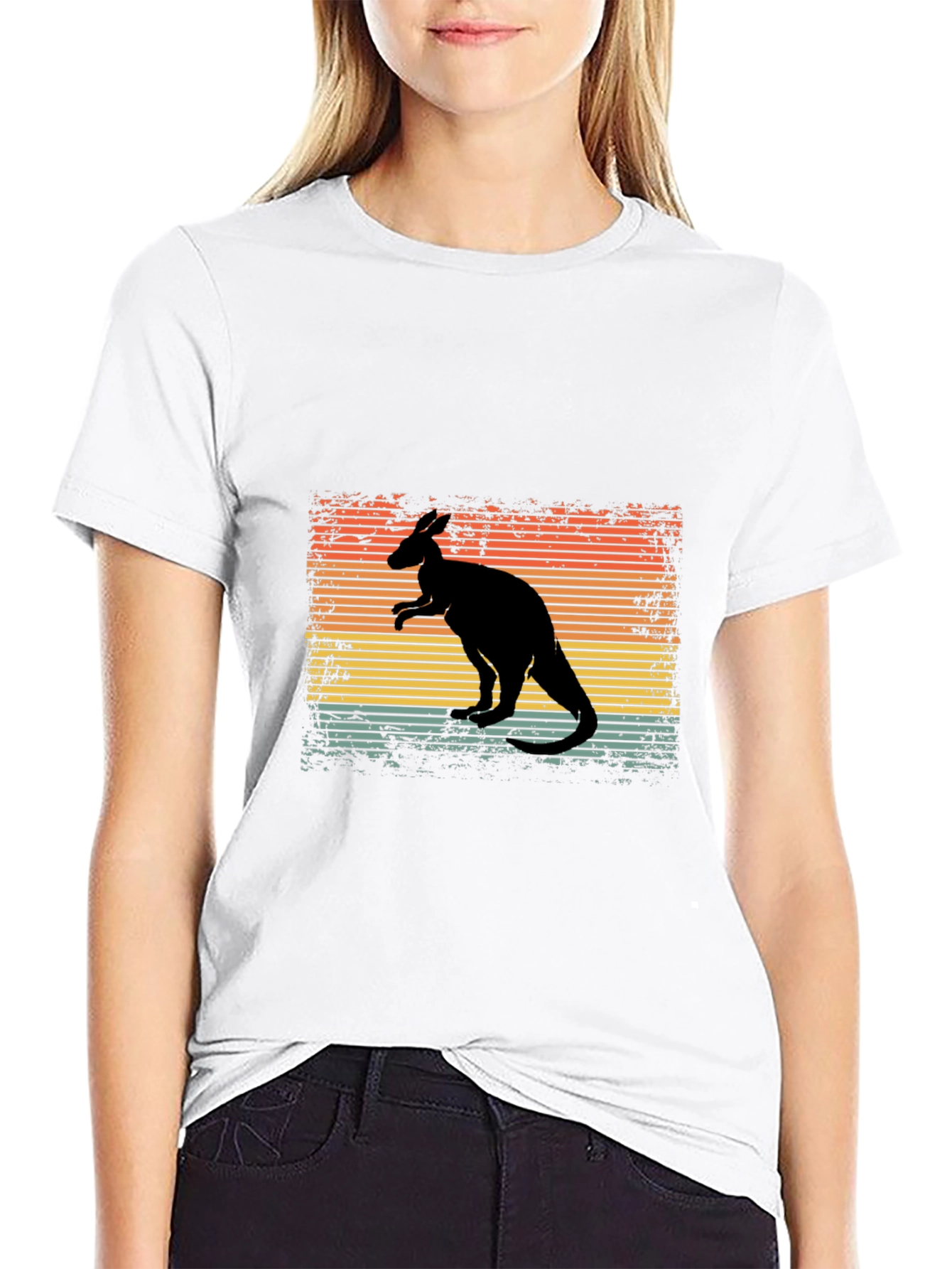 Retro Kangaroo Graphic T-Shirt