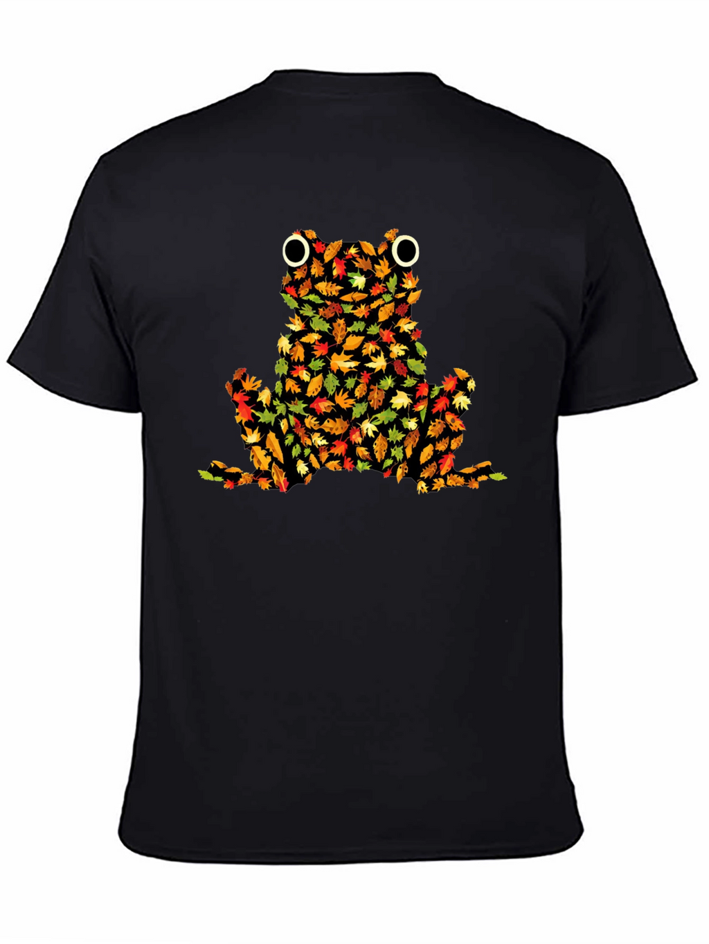 Fall Leaves Frog Graphic Tee - Novelty Autumn Shirt