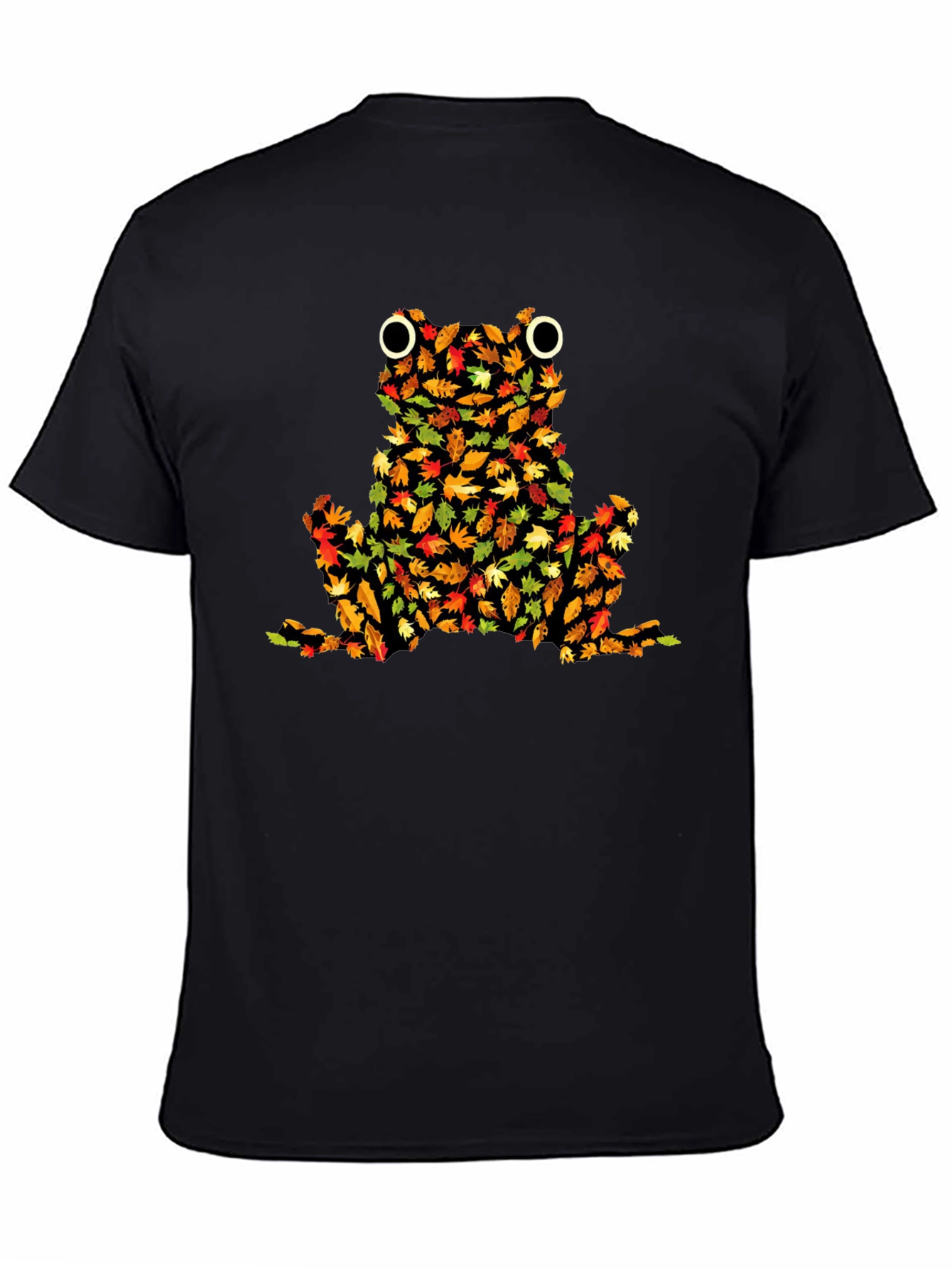 Fall Leaves Frog Graphic Tee - Novelty Autumn Shirt