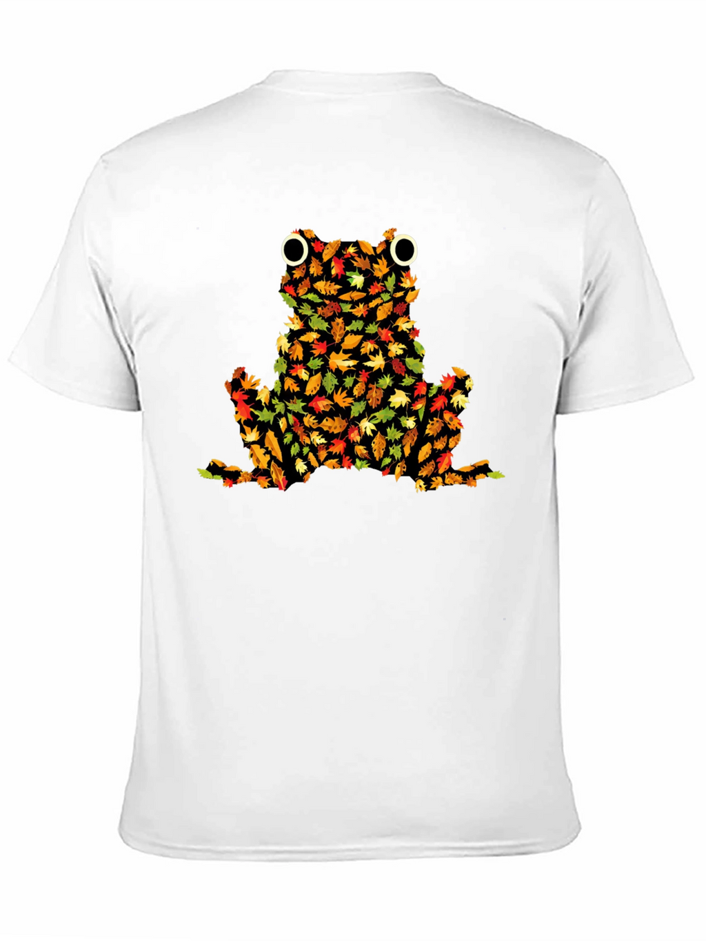 Fall Leaves Frog Graphic Tee - Novelty Autumn Shirt