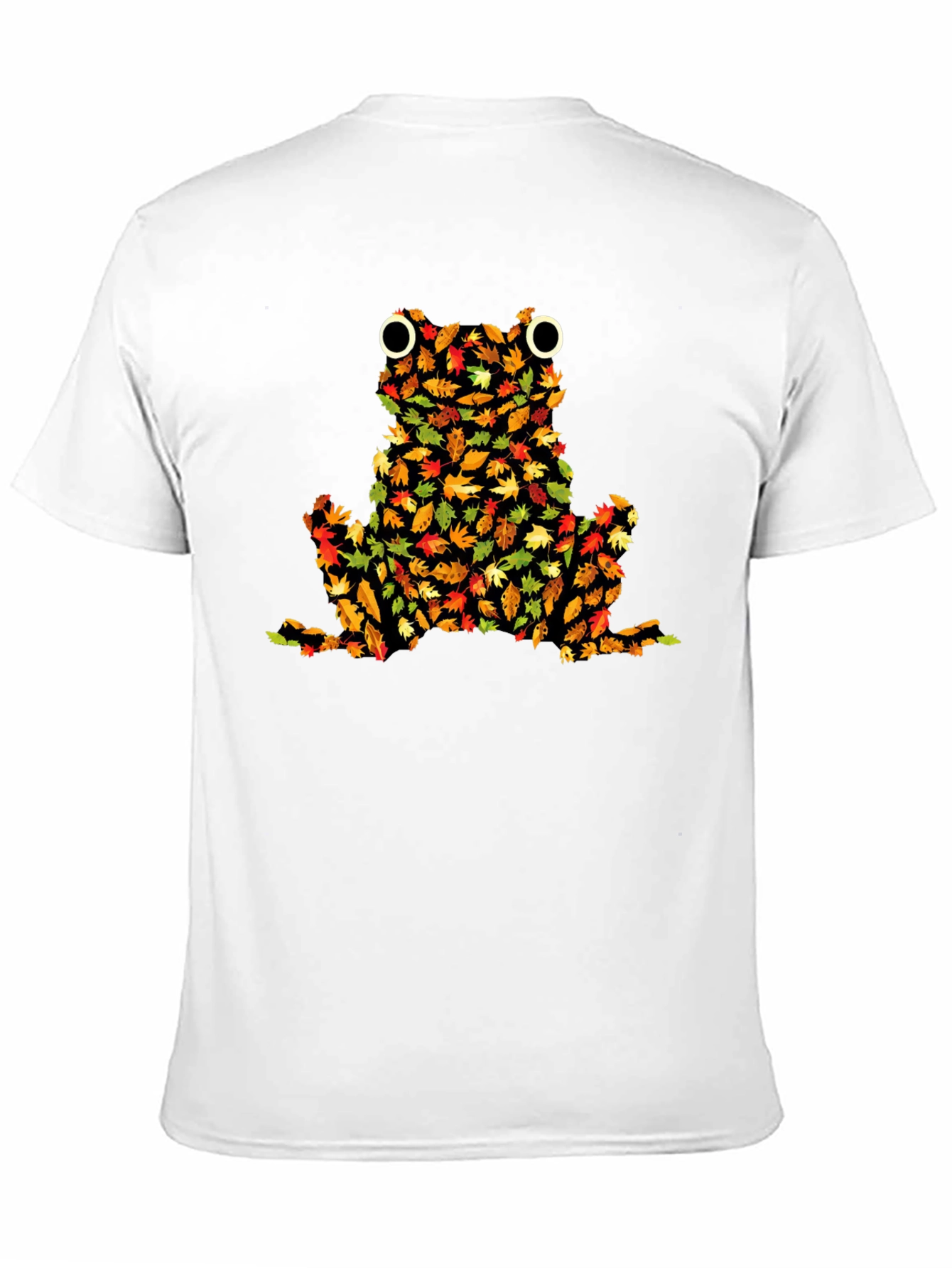 Fall Leaves Frog Graphic Tee - Novelty Autumn Shirt