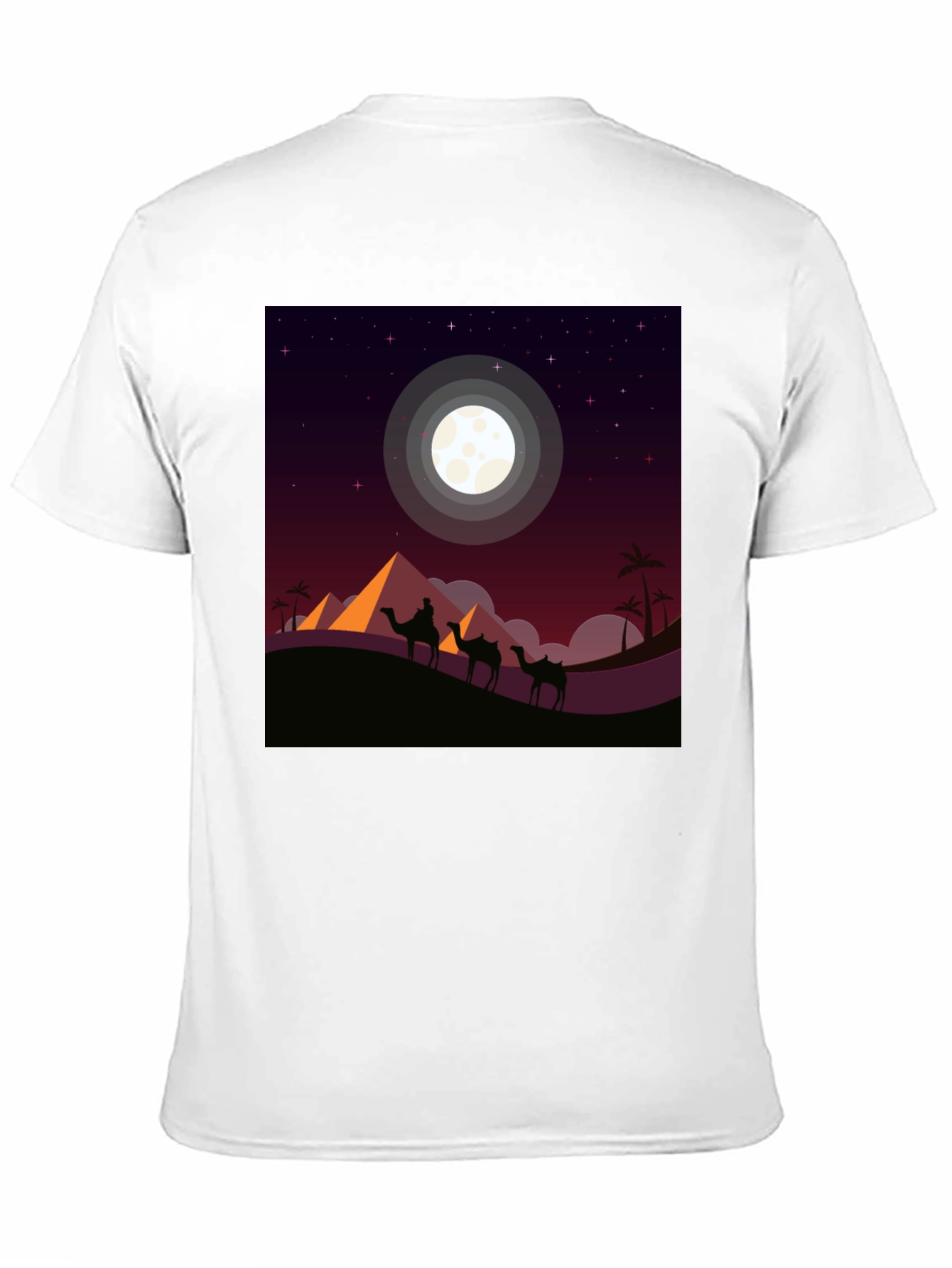 Desert Moon Camel Graphic Tee - Black