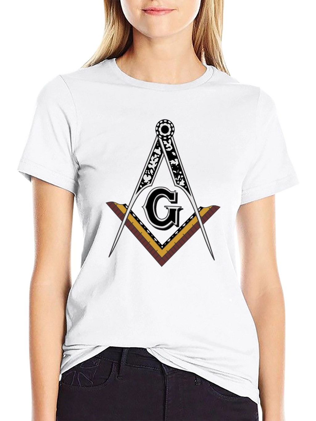 Masonic Square & Compass Black T-Shirt
