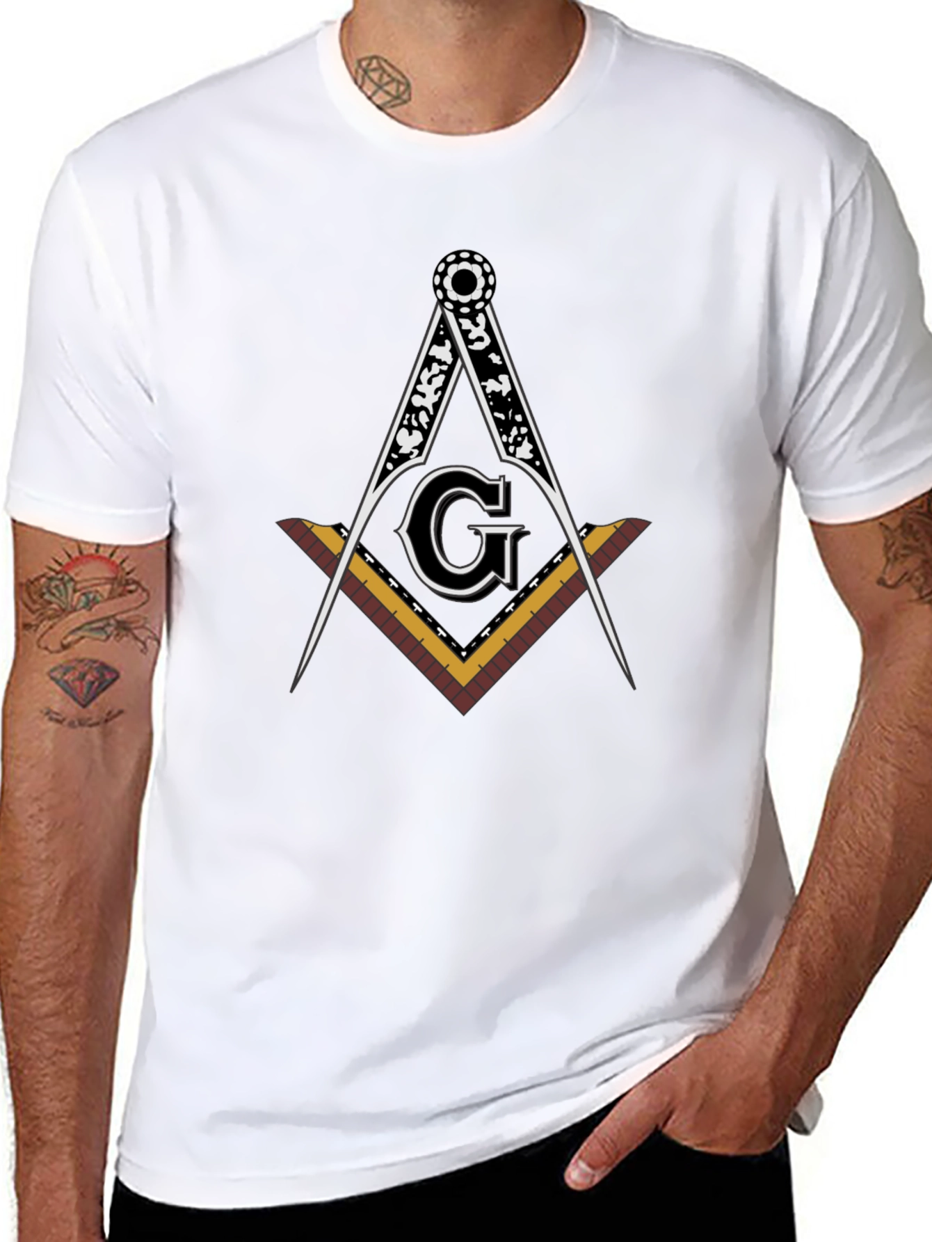 Masonic Square & Compass Black T-Shirt