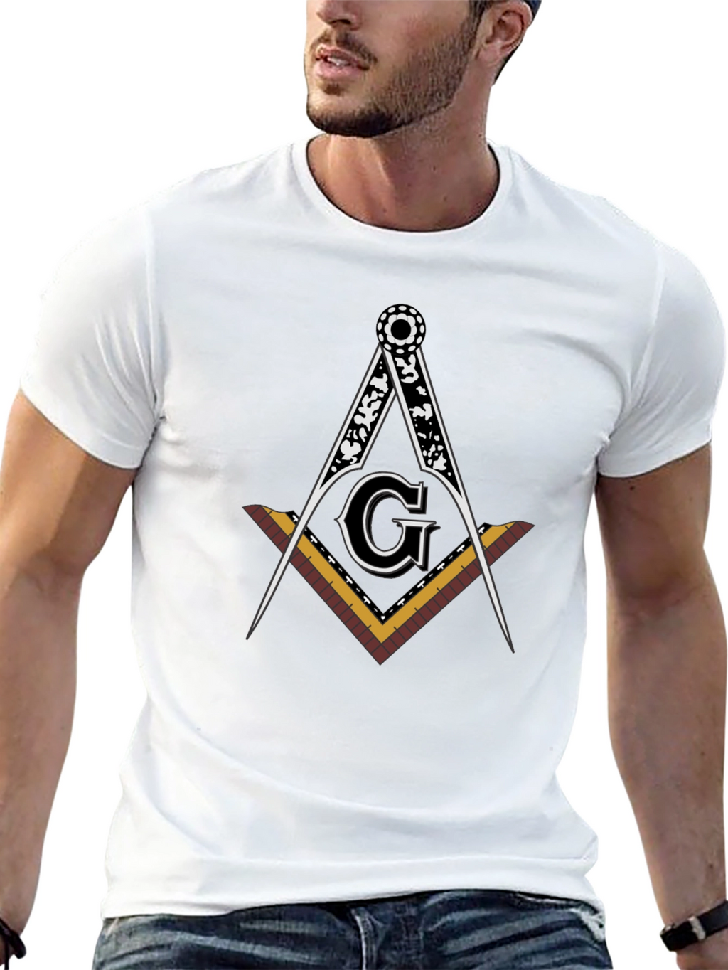 Masonic Square & Compass Black T-Shirt