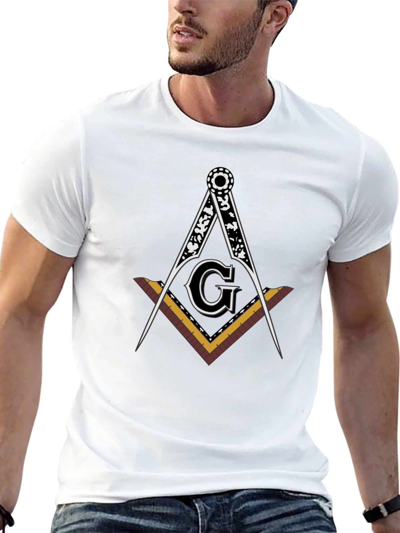 Masonic Square & Compass Black T-Shirt