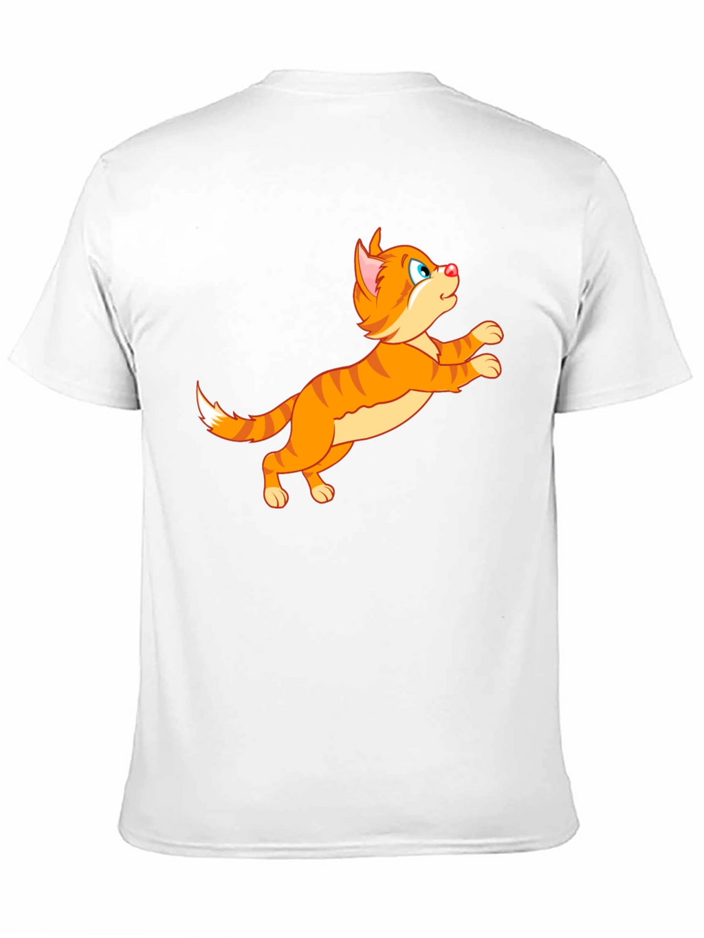 Cartoon Cat Graphic Tee - Playful Black T-Shirt