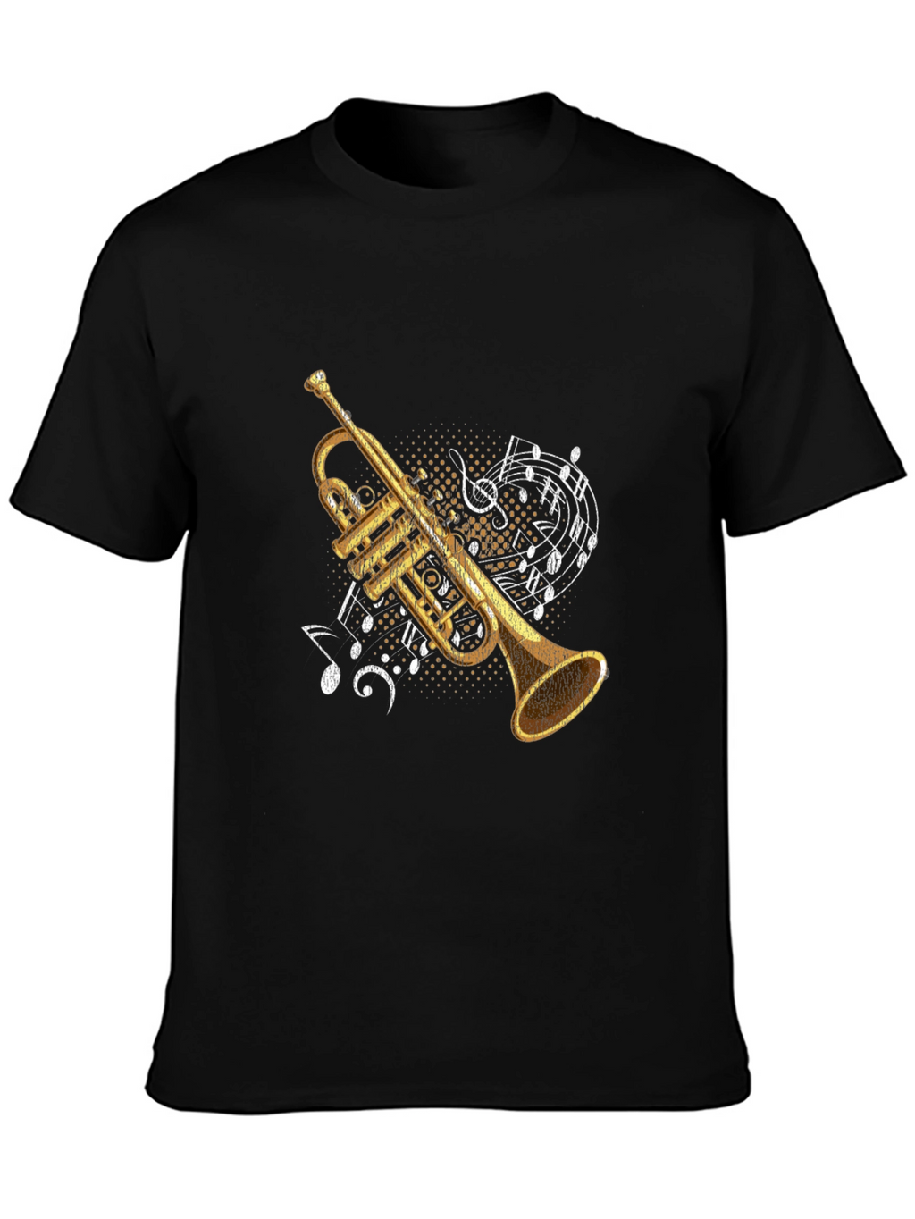 Trumpet & Music Notes Graphic Tee