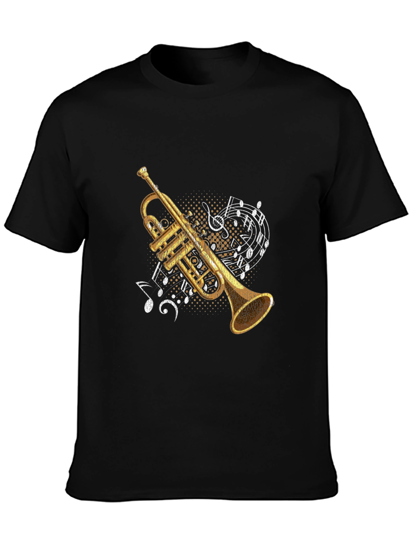 Trumpet & Music Notes Graphic Tee