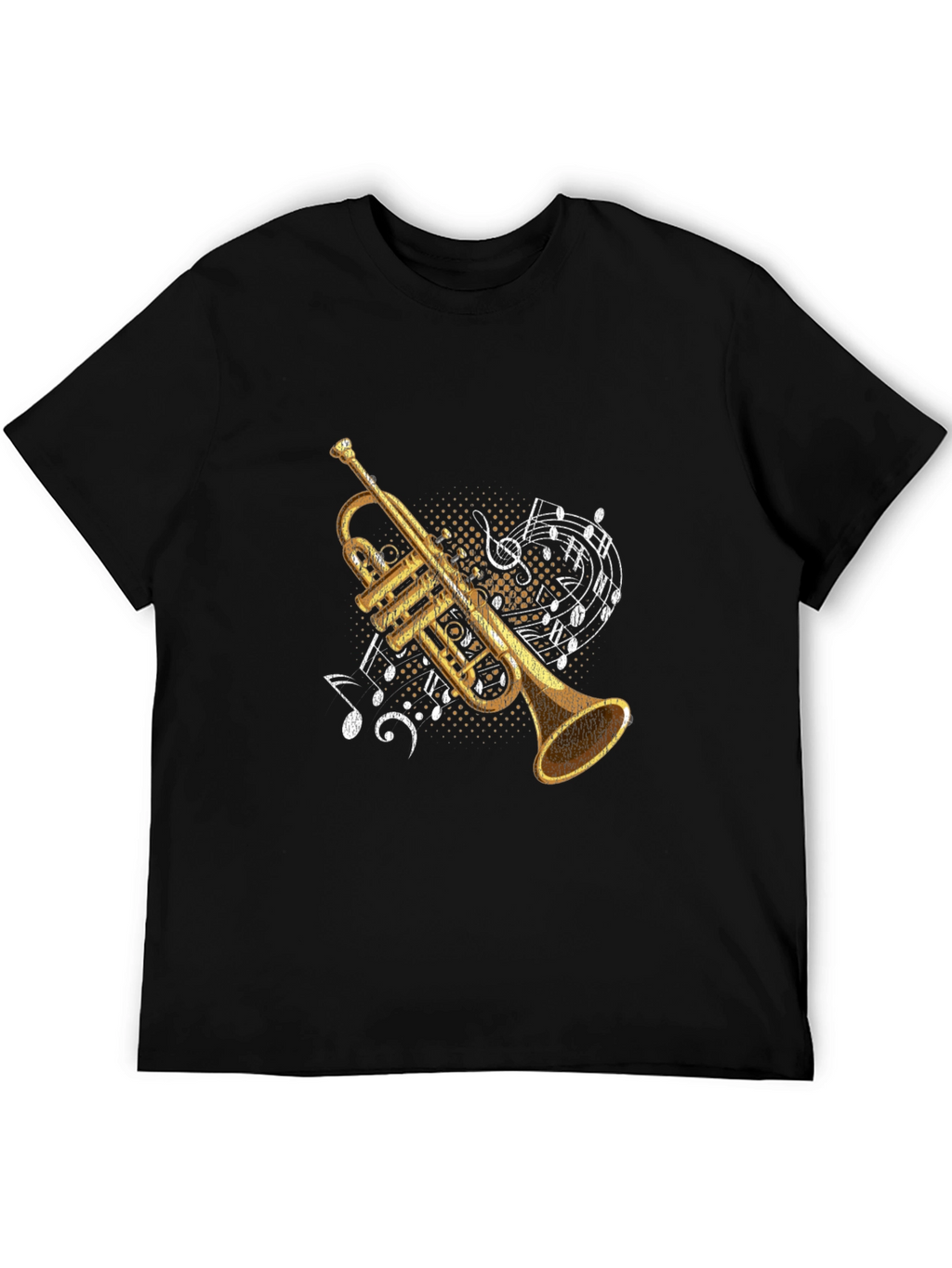 Trumpet & Music Notes Graphic Tee
