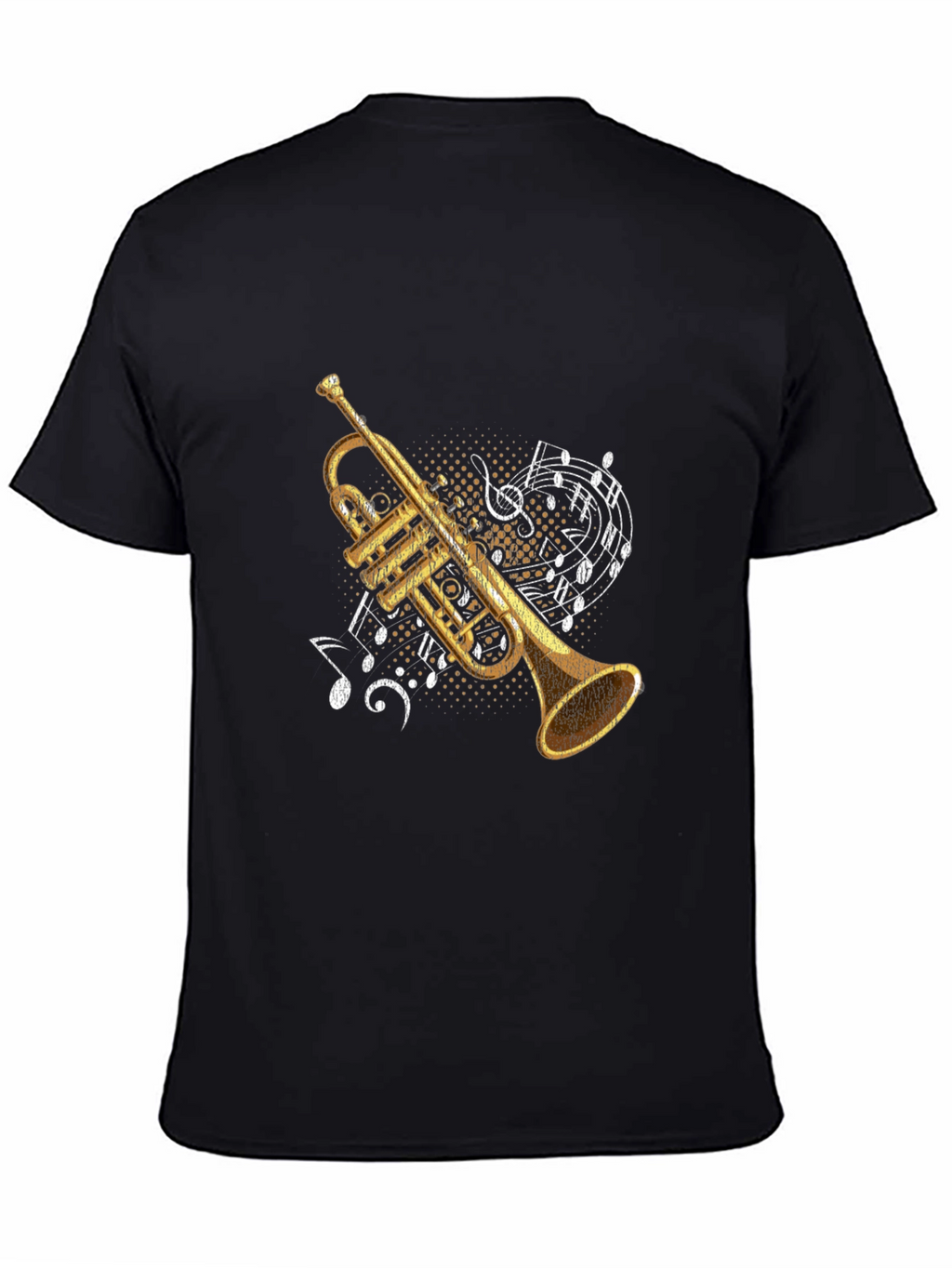 Trumpet & Music Notes Graphic Tee