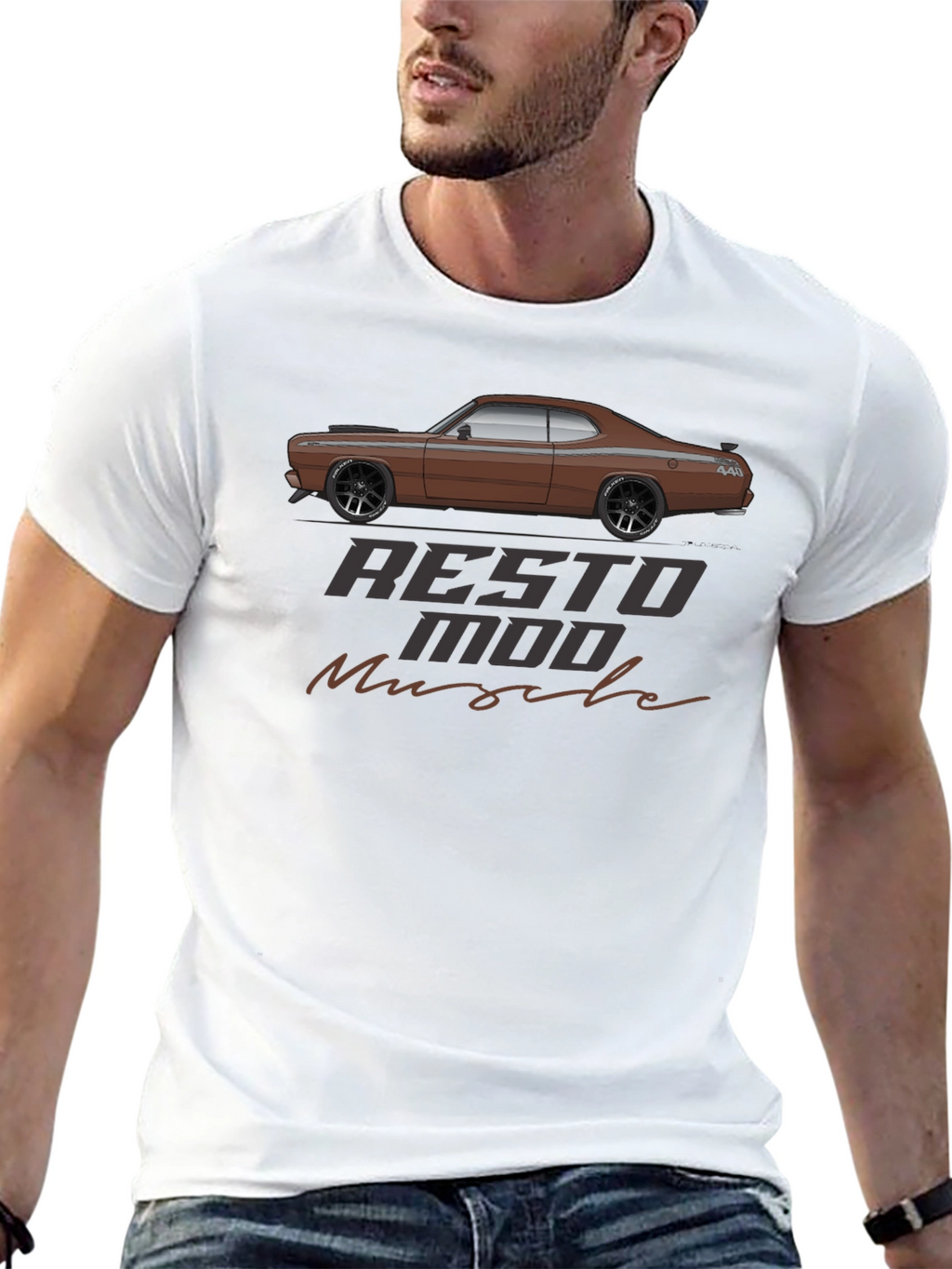 Resto Mod Muscle Car Graphic T-Shirt