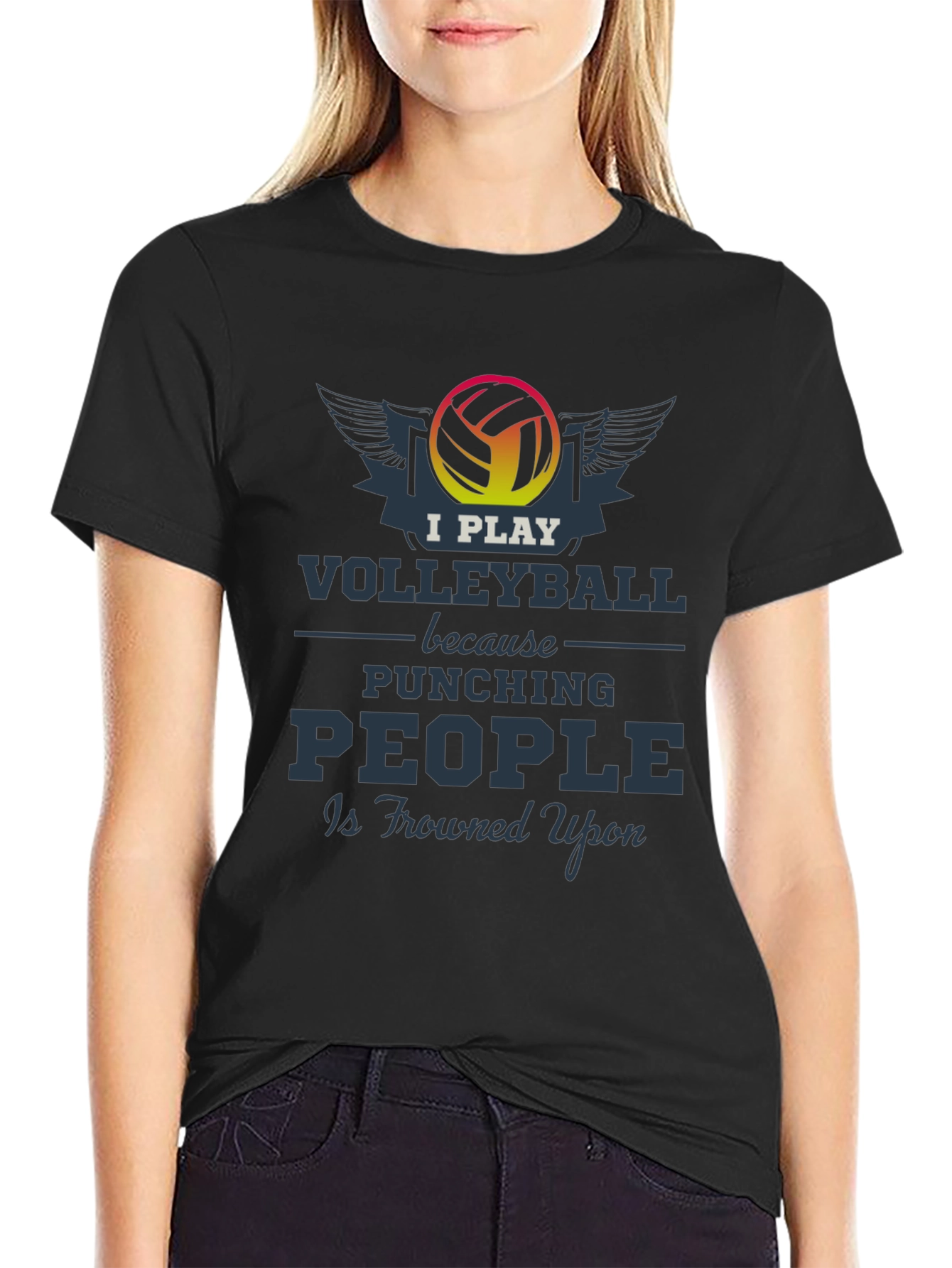 Volleyball Player Graphic Tee - Funny Sport T-Shirt