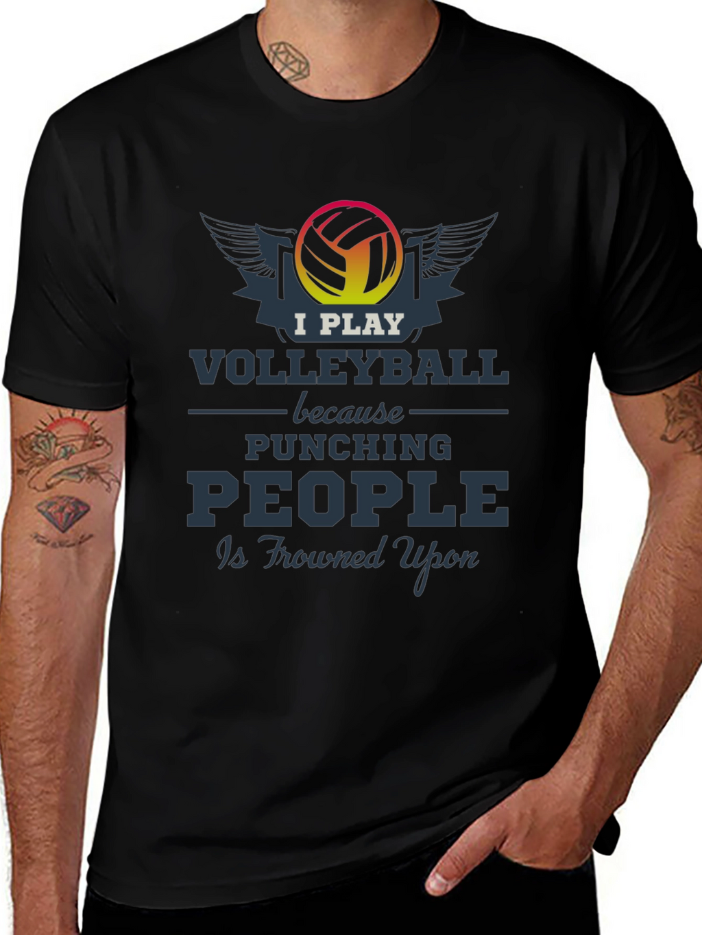 Volleyball Player Graphic Tee - Funny Sport T-Shirt