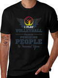 Volleyball Player Graphic Tee - Funny Sport T-Shirt