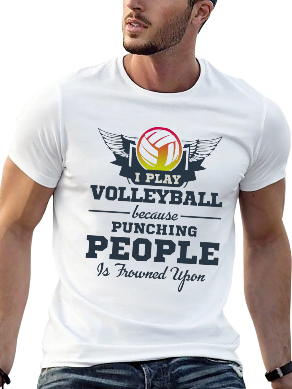 Volleyball Player Graphic Tee - Funny Sport T-Shirt