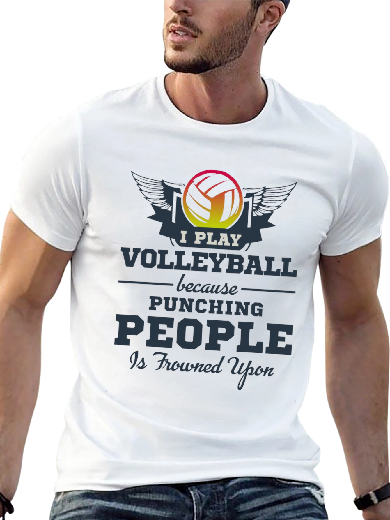 Volleyball Player Graphic Tee - Funny Sport T-Shirt