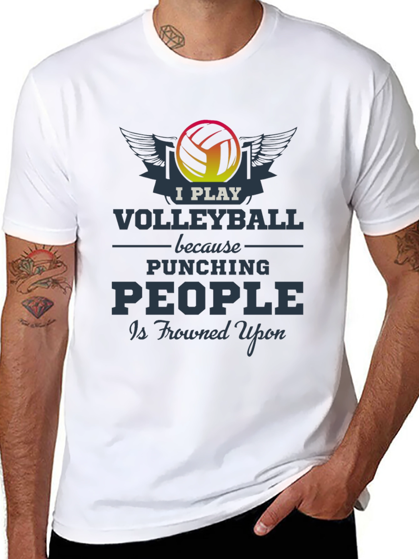 Volleyball Player Graphic Tee - Funny Sport T-Shirt