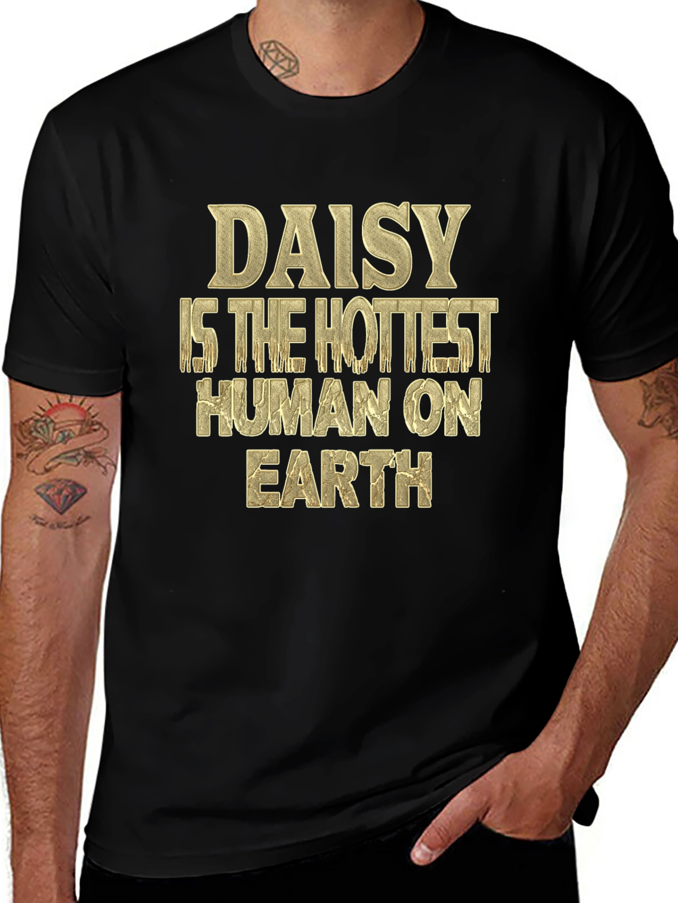 Daisy Hottest Human T-Shirt - Black