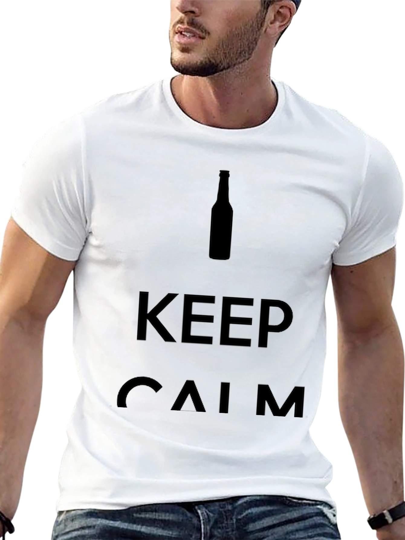 Keep Calm Graphic Print Tee