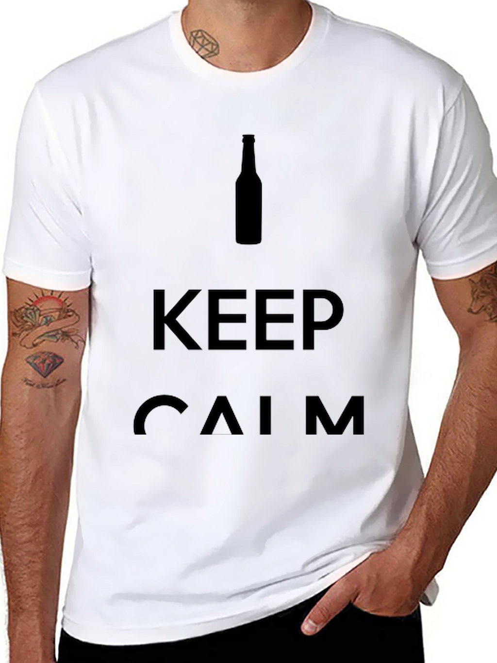 Keep Calm Graphic Print Tee