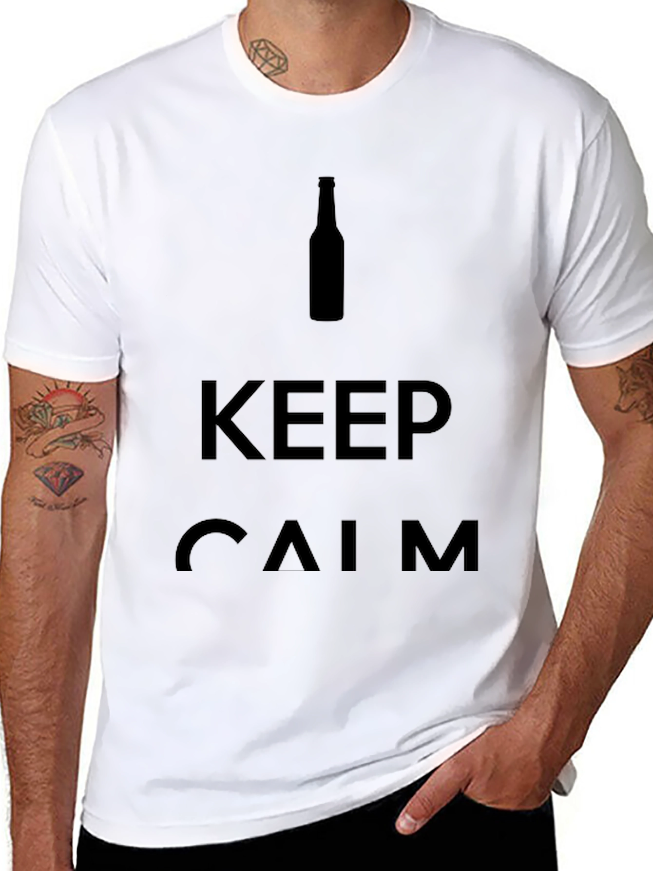 Keep Calm Graphic Print Tee