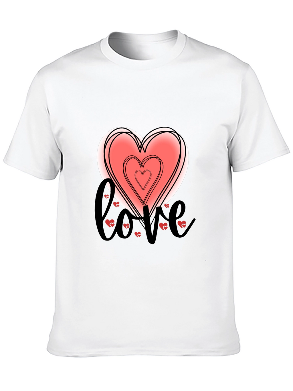 Love Heart Graphic Tee - Stylish Black T-Shirt