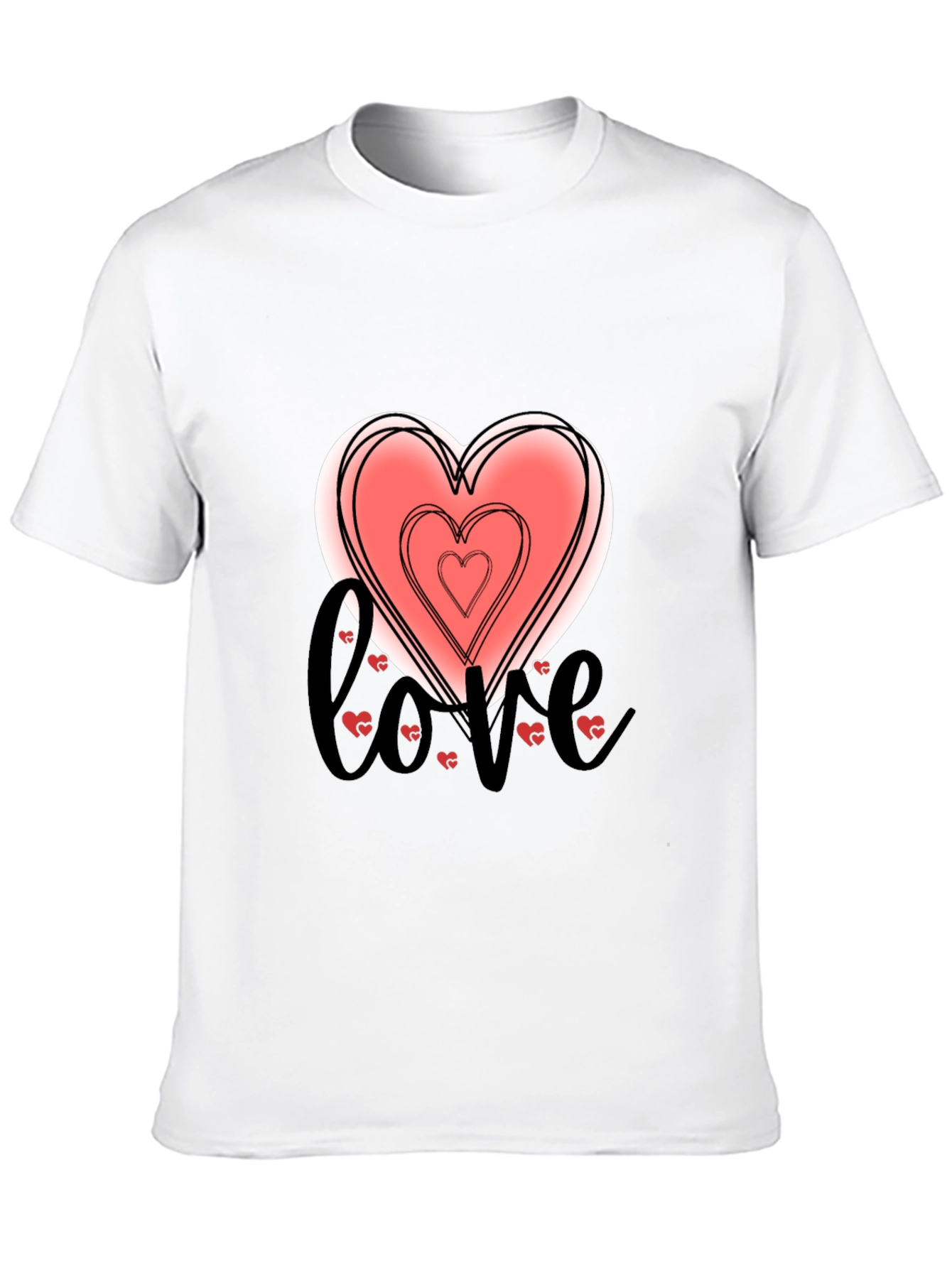 Love Heart Graphic Tee - Stylish Black T-Shirt