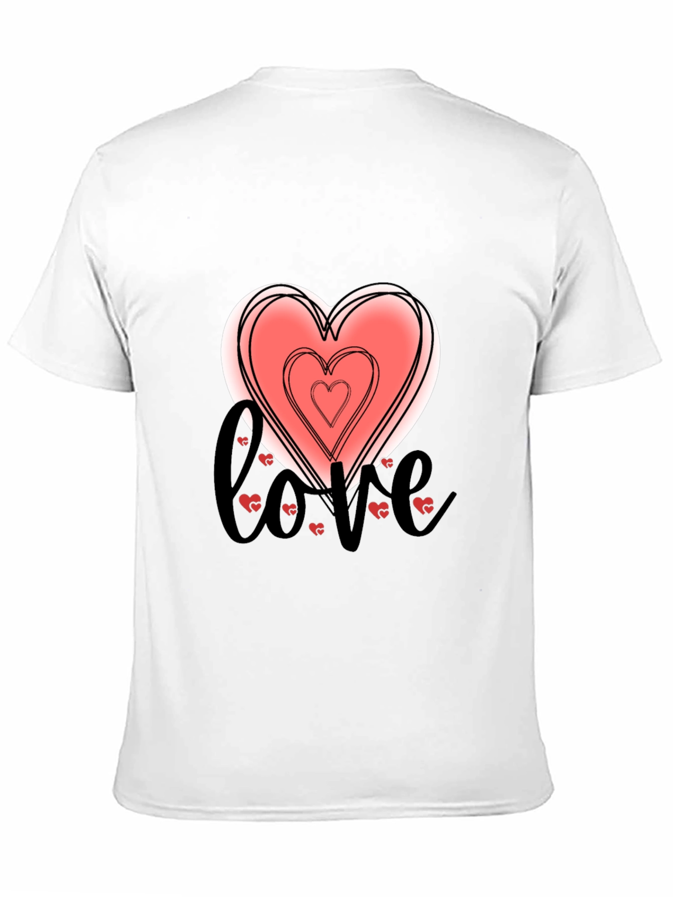 Love Heart Graphic Tee - Stylish Black T-Shirt
