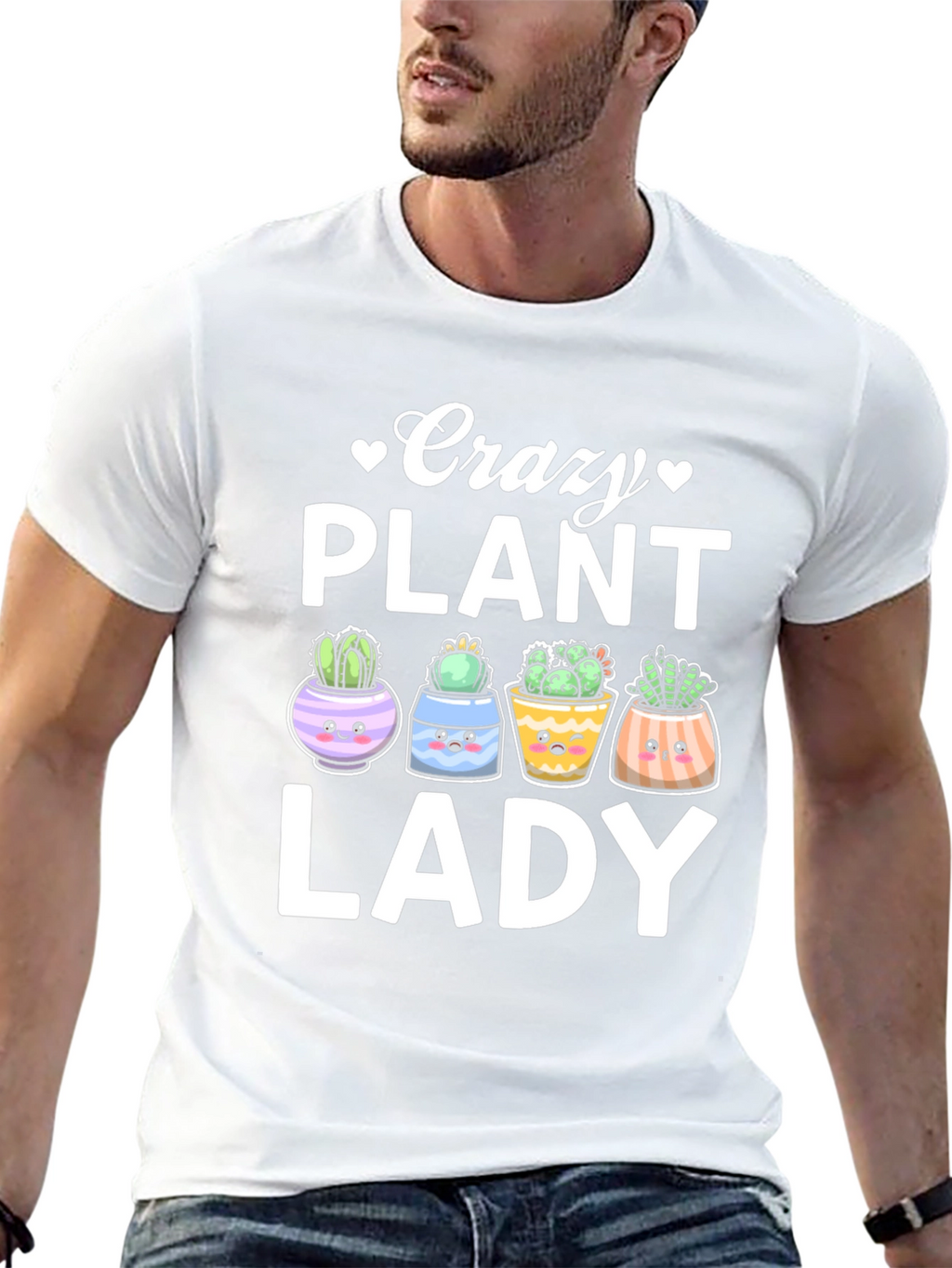 Crazy Plant Lady T-Shirt - Cute Succulent Design