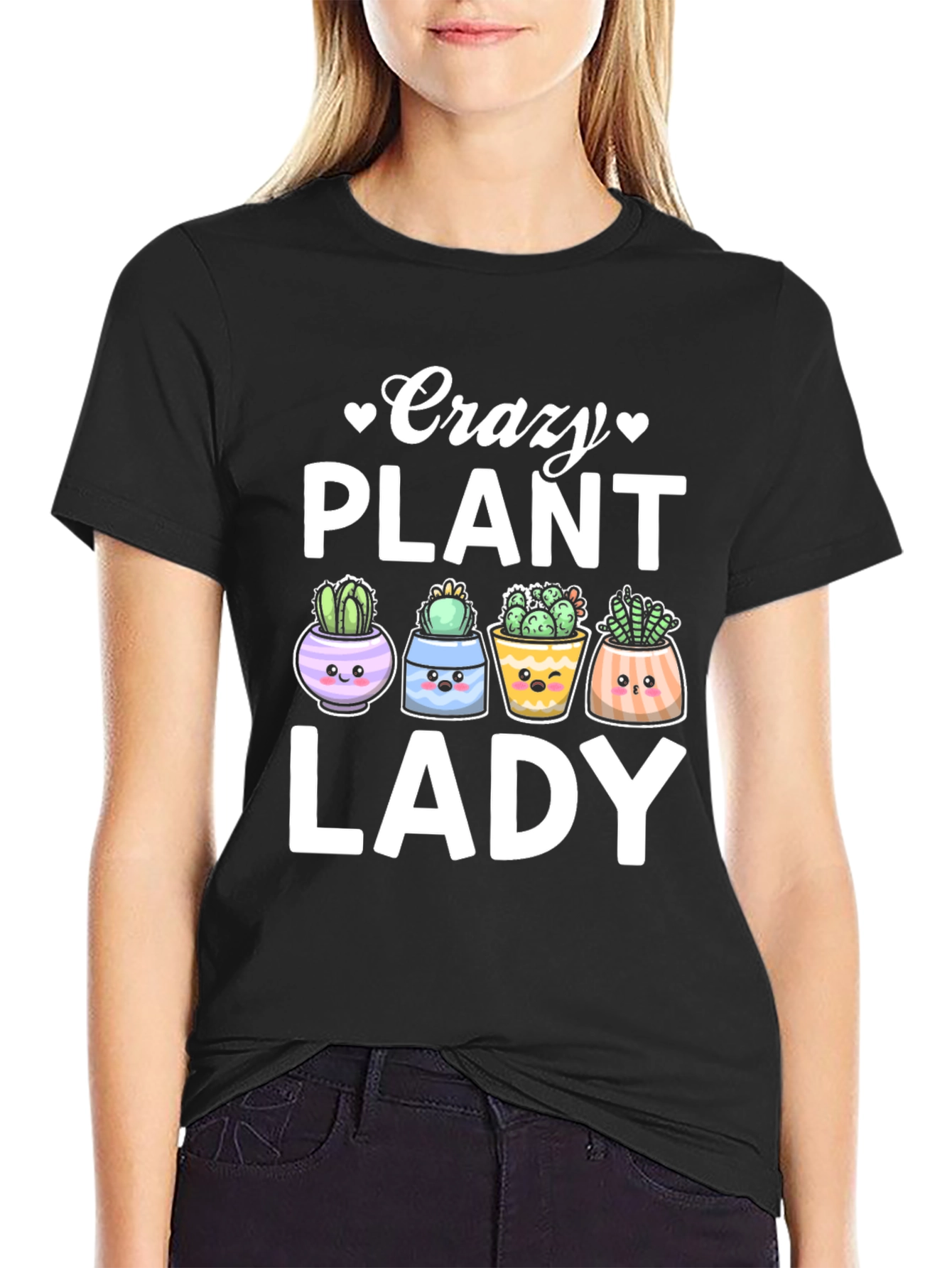 Crazy Plant Lady T-Shirt - Cute Succulent Design