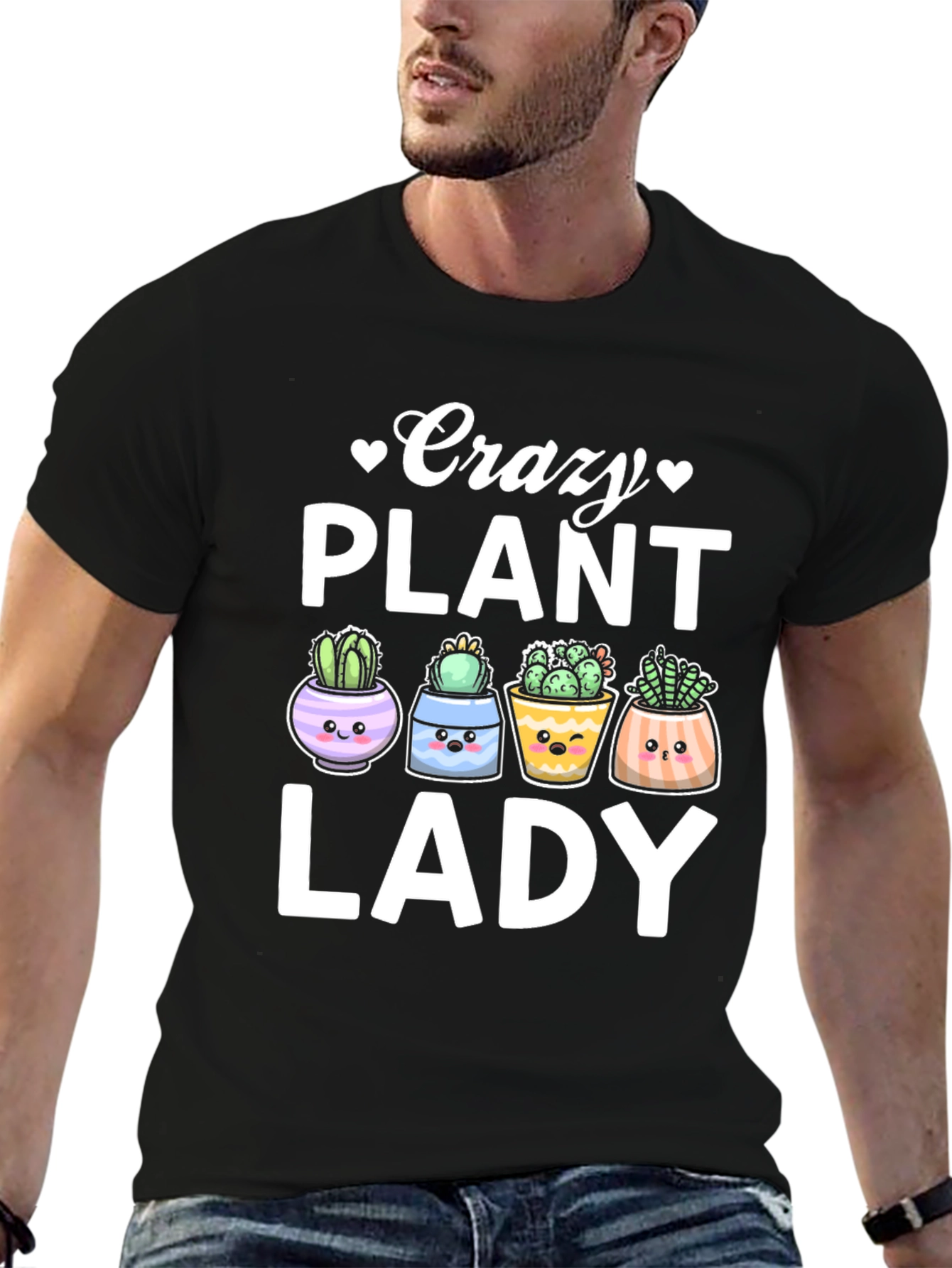 Crazy Plant Lady T-Shirt - Cute Succulent Design