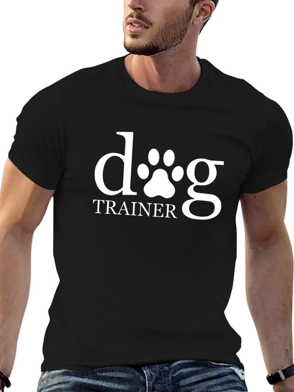 Dog Trainer T-Shirt - Black Cotton Tee