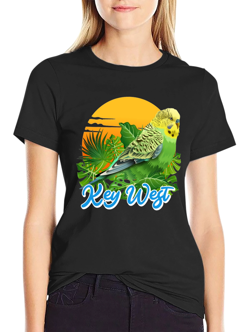 Key West Parakeet T-Shirt: Tropical Bird Tee