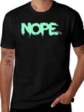 NOPE Graphic Tee - Brush Stroke Design