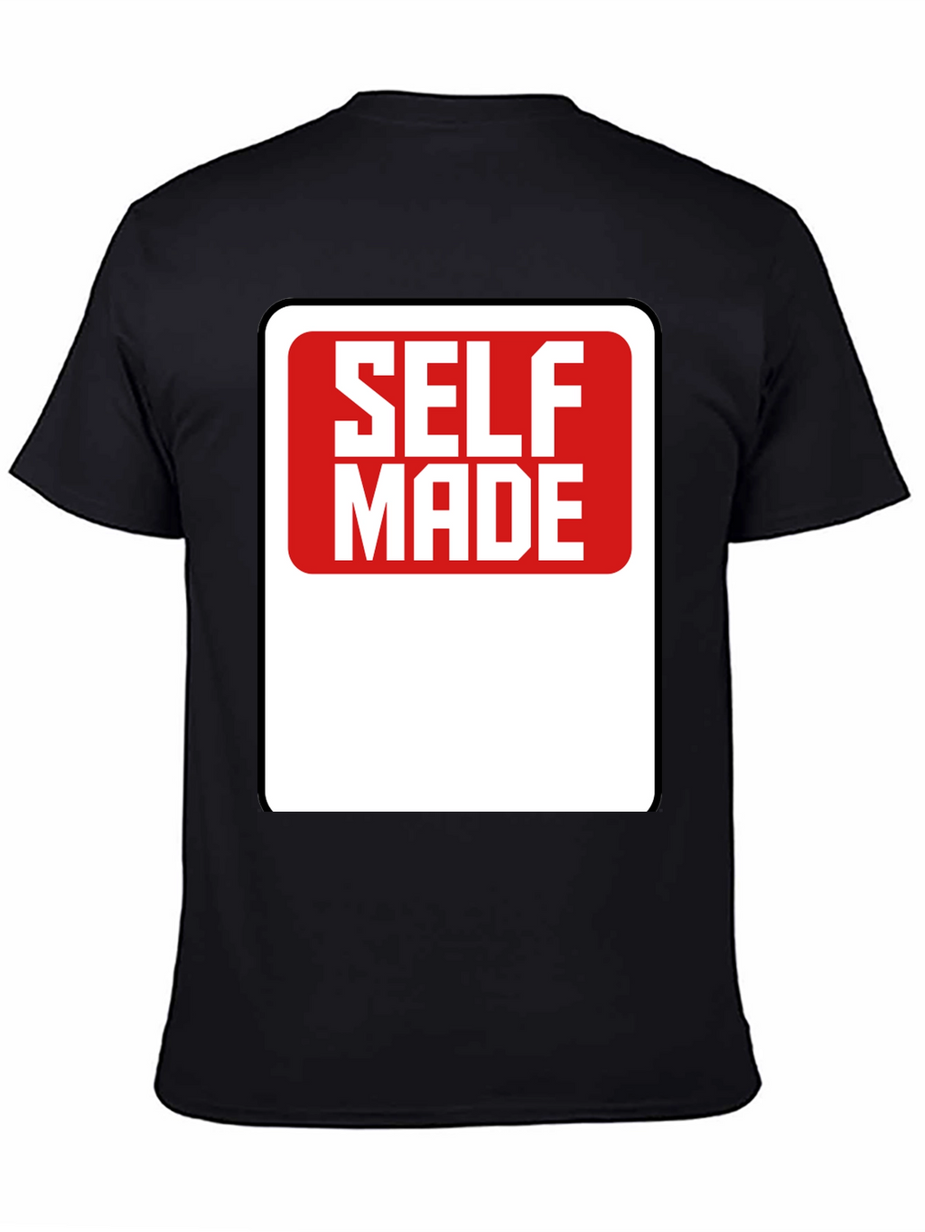 Self Made Graphic T-Shirt - Black Cotton Tee