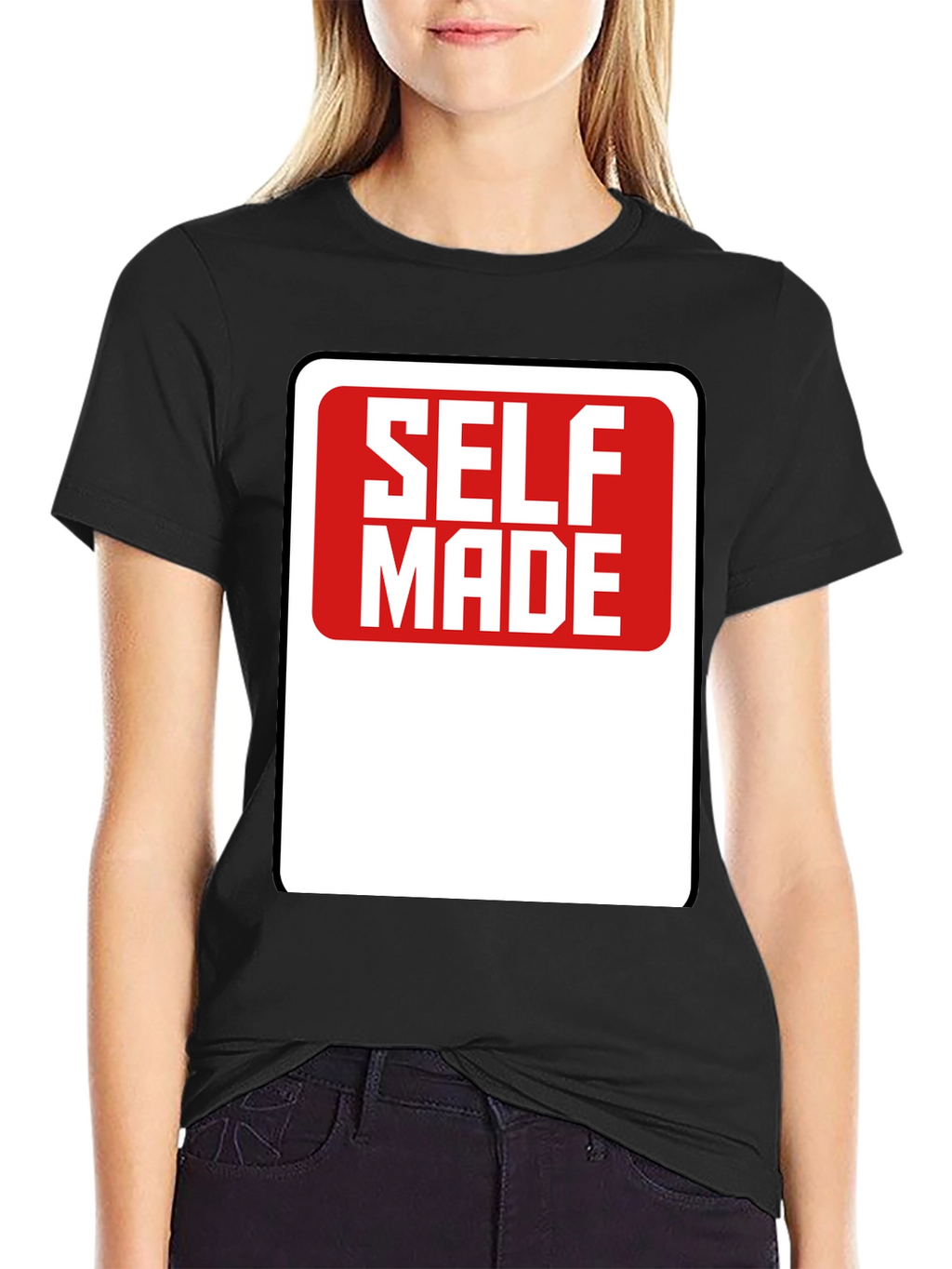 Self Made Graphic T-Shirt - Black Cotton Tee