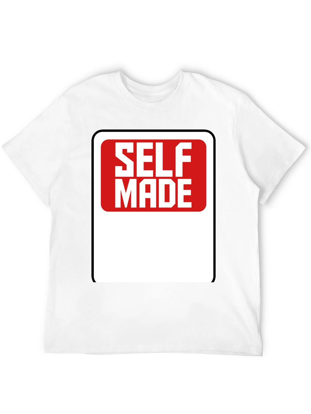 Self Made Graphic T-Shirt - Black Cotton Tee