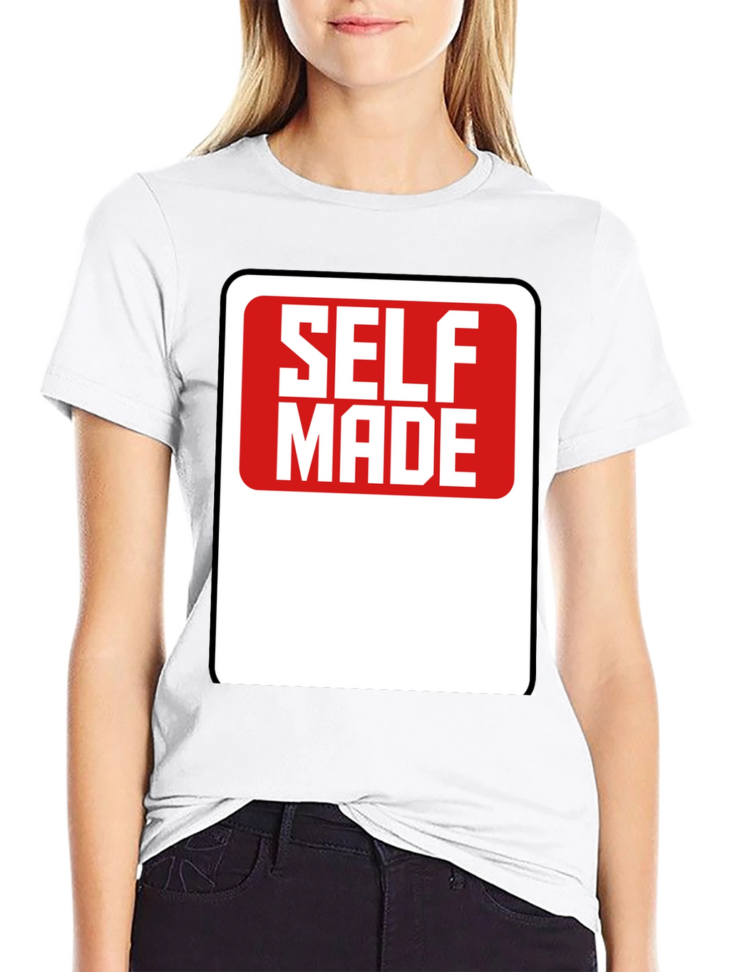 Self Made Graphic T-Shirt - Black Cotton Tee