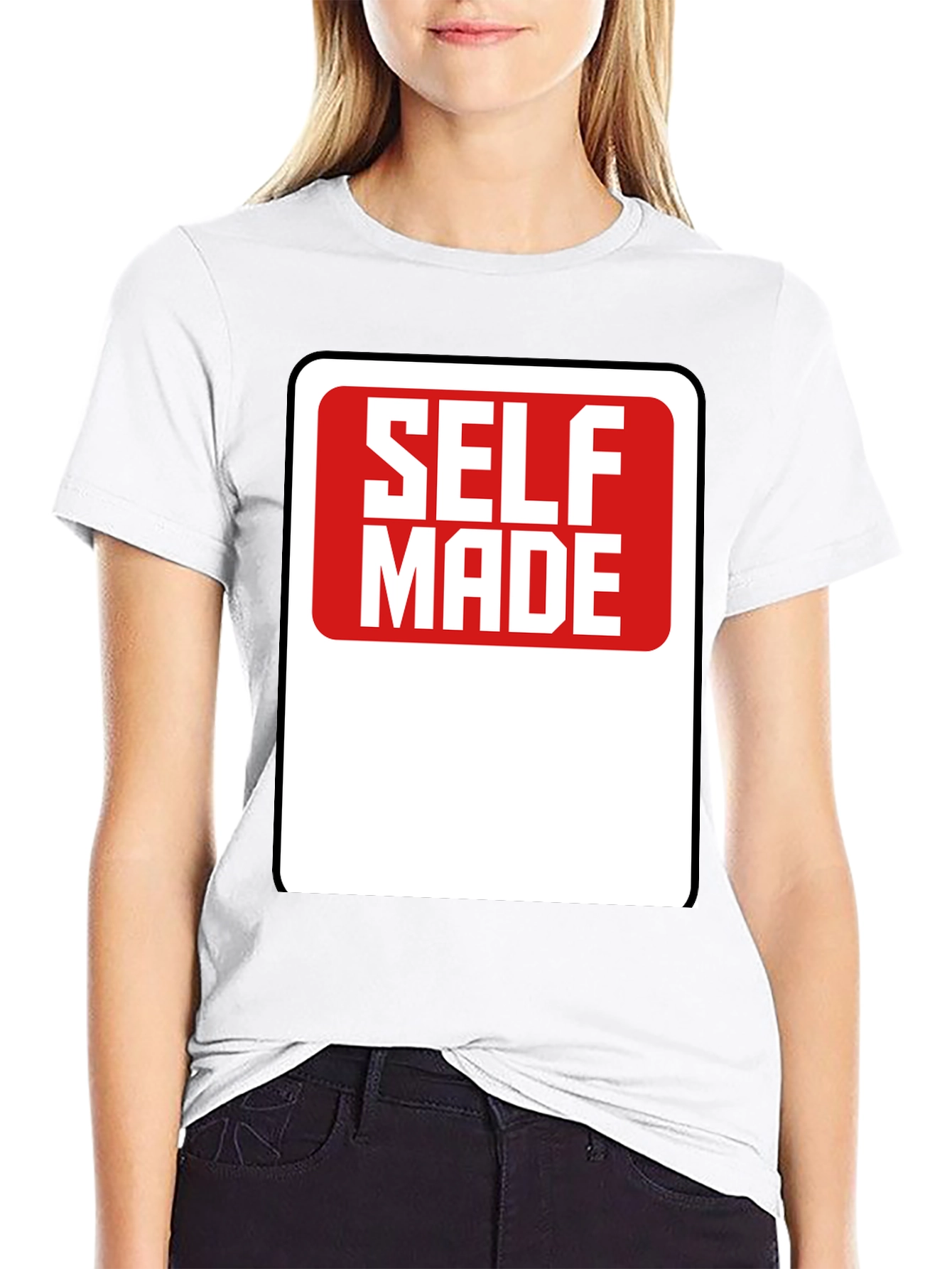Self Made Graphic T-Shirt - Black Cotton Tee