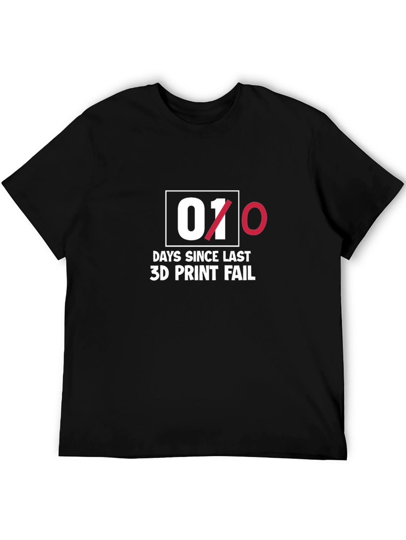 3D Print Fail T-Shirt - Black Cotton Blend