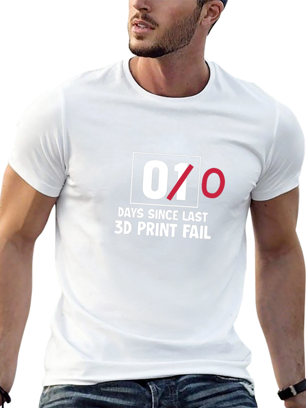 3D Print Fail T-Shirt - Black Cotton Blend